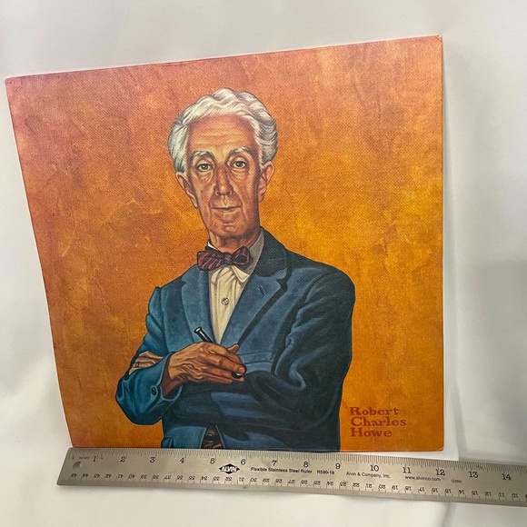 VTG 70s Robert Charles Howe Textured Print of Norman Rockwell w/ pop out stand - Picture 7 of 7
